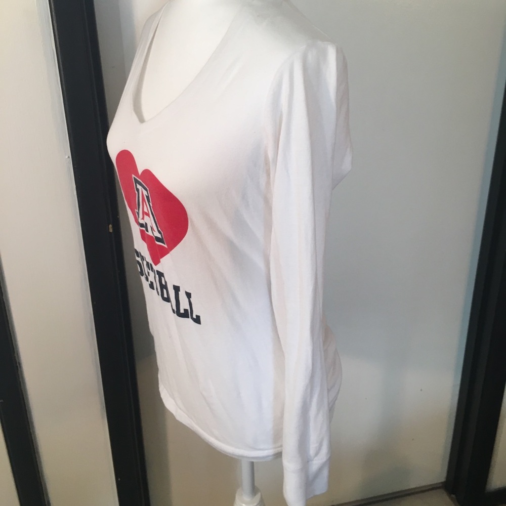 White long sleeve v neck university of Arizona - Picture 2 of 4